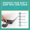 How inflatable crib wedge fits under mattress for baby congestion support